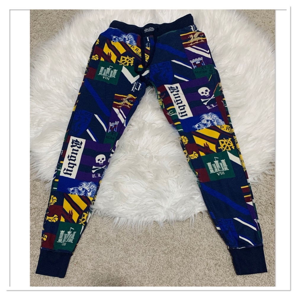 Polo Ralph Lauren Collegiate Thermal Knit Sleep Jogger Pants Multicolor Size S